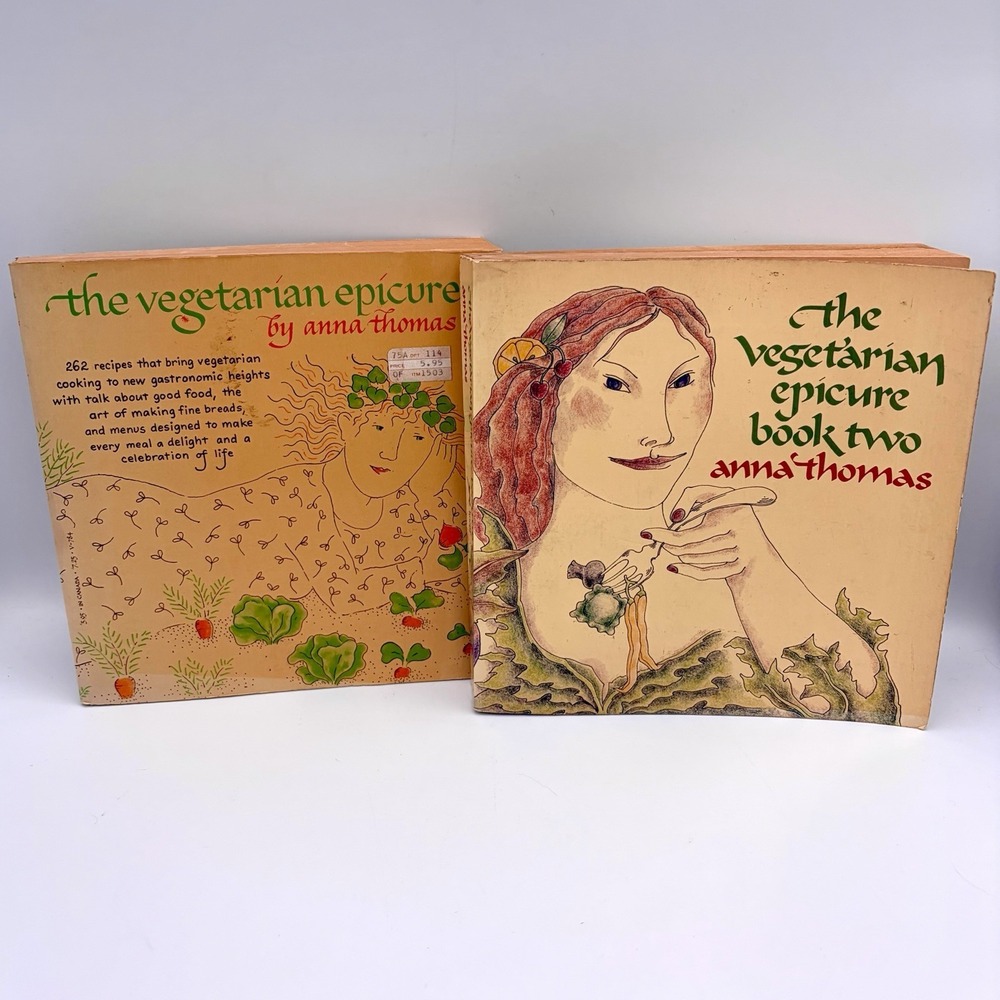 The Vegetarian Epicure Book 1 & 2 Set Anna Thomas Vintage Paperbacks 1972 1978